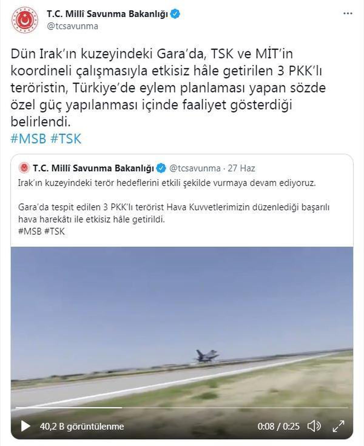 Irak\'ın kuzeyinde etkisiz hale getirilen 3 PKK\'lı teröristin Türkiye\'de eylem planladığı belirlendi