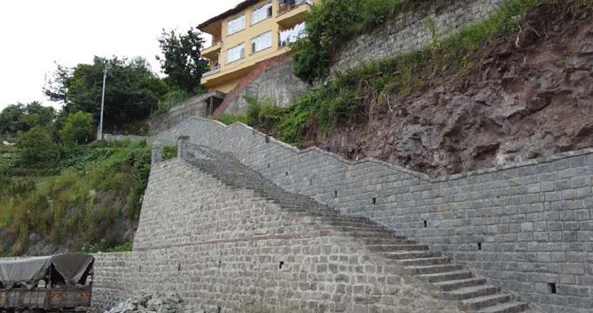 Rize Kalesi\'nde 2. Etap alt yapı çalışmaları tamamlandı