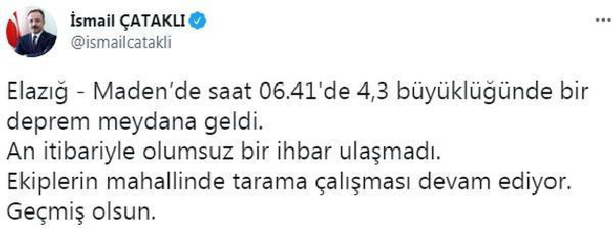 Elazığ\'da 4.3 büyüklüğünde deprem (2)