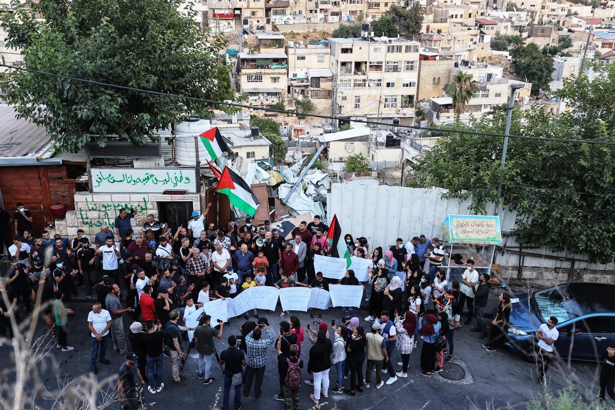 Filistinliler, İsrail\'in Doğu Kudüs\'teki yıkım planını protesto etti