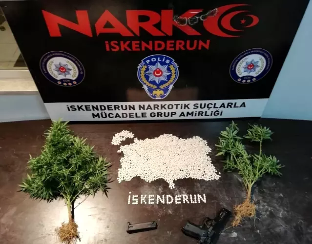 İskenderun'da 3 bin 70 adet uyuşturucu hap ele geçirildi
