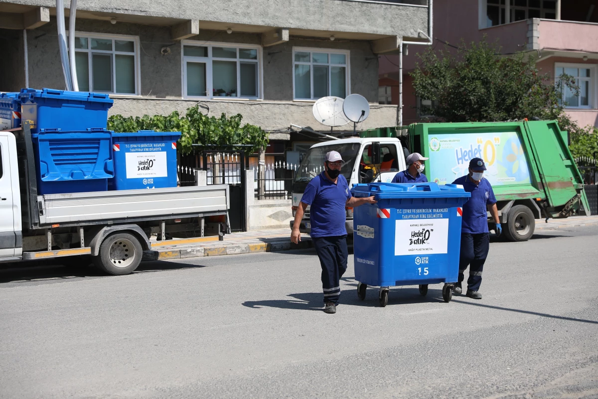 Kapaklı ilçesine "Sıfır Atık" Projesi kapsamında atıkların toplanması için konteynerler yerleştirildi