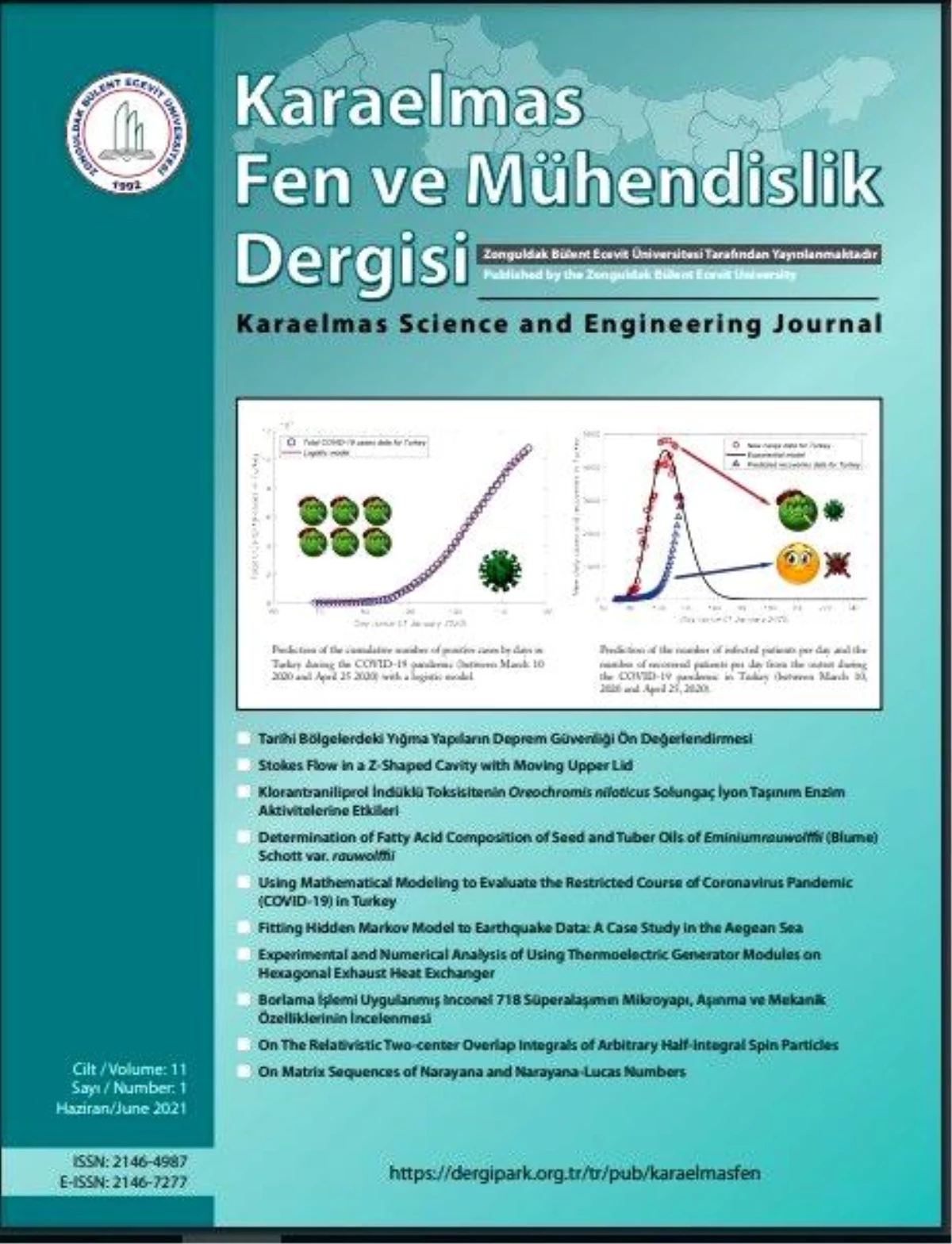Karaelmas Fen ve Mühendislik Dergisi Haziran sayısı yayımlandı