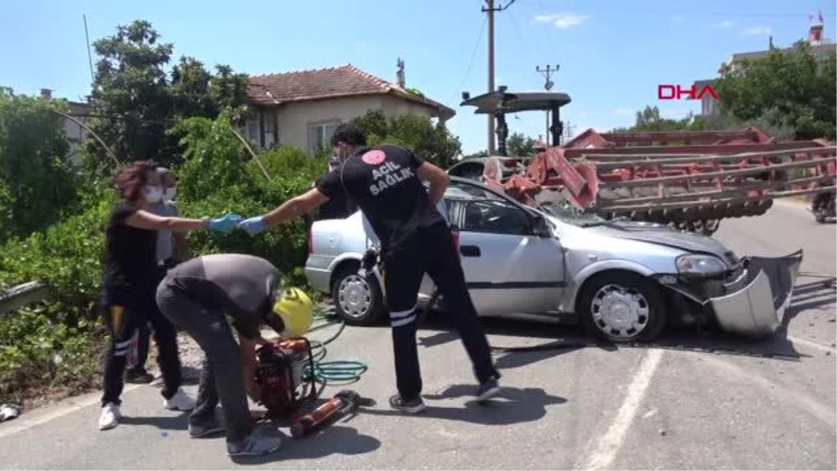 Son dakika haber! Otomobille traktör çarpıştı: 1 ölü, 2 yaralı