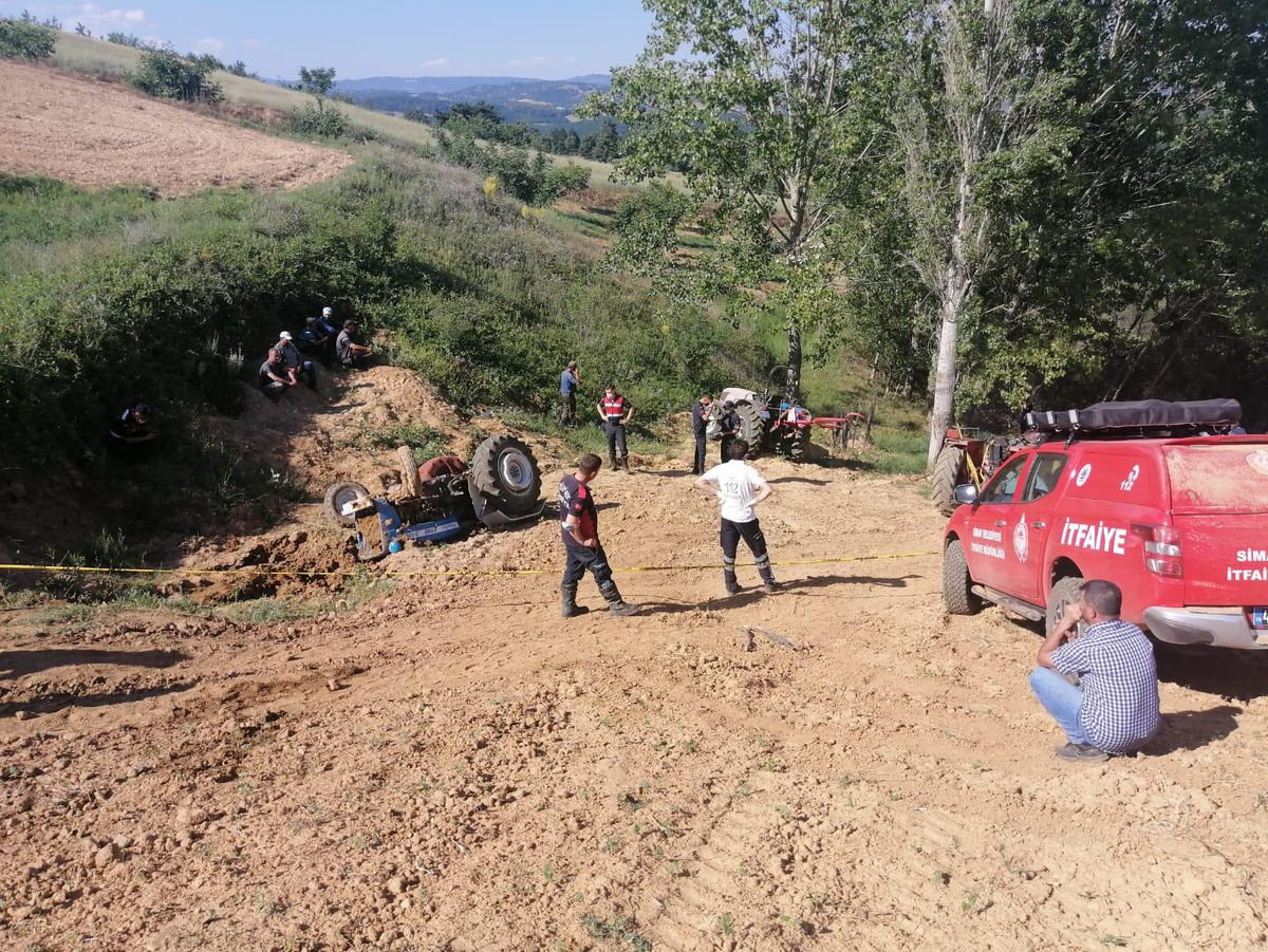 Son dakika haberi... Kütahya\'da devrilen traktörün altında kalan sürücü öldü