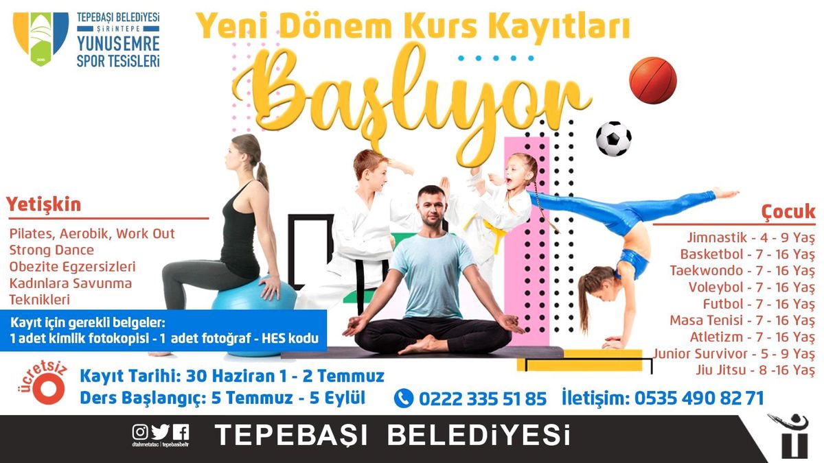 Yunus Emre'de yeni dönem kurs kayıtları başladı