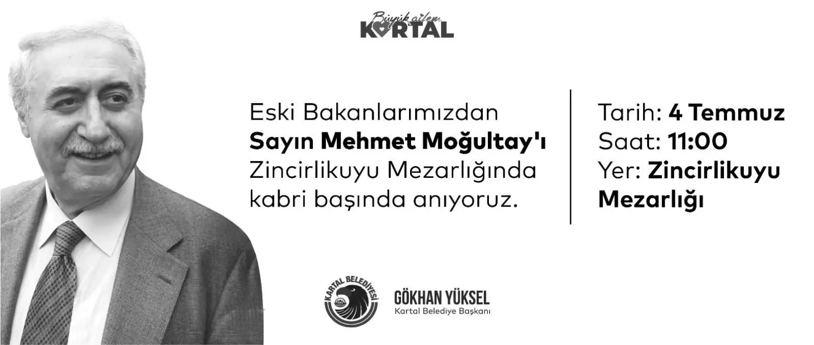 Eski Bakan Moğultay vefatının 4\'üncü yılında kabri başında anılacak