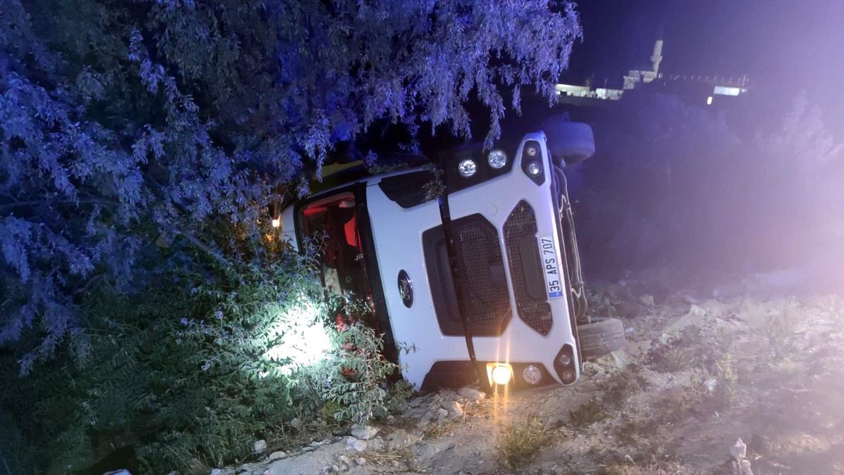 Kontrolden çıkan kamyon devrildi: 1 yaralı