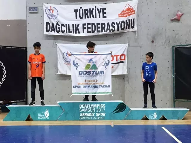 Spor tırmanışta Türkiye şampiyonu İnegöl'den