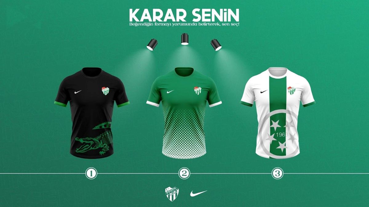 Bursaspor\'un yeni sezon formalarını taraftar seçecek