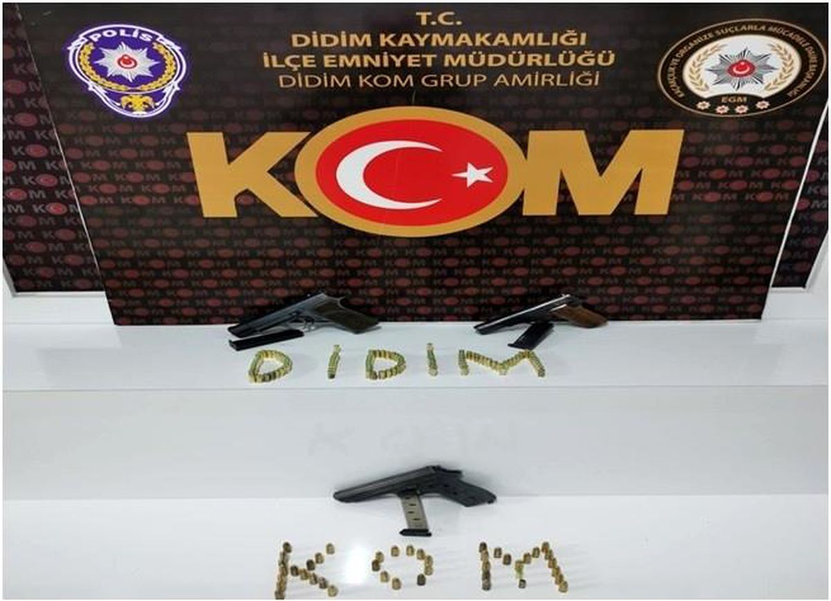 Didim\'deki operasyonda silah ele geçirildi