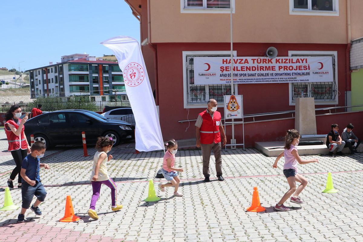 Havza\'da Kızılay Şenlendirme Projesi kapsamında okul öncesi öğrencileri için etkinlik yapıldı