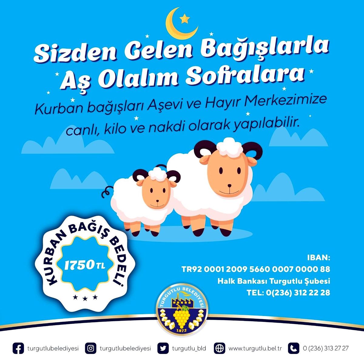 Kurban bağışları ihtiyaç sahiplerine AŞ olacak