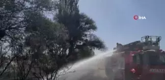 Tarlada çıkan yangında kümes alev aldı: 80'e yakın civciv ve tavuk telef oldu