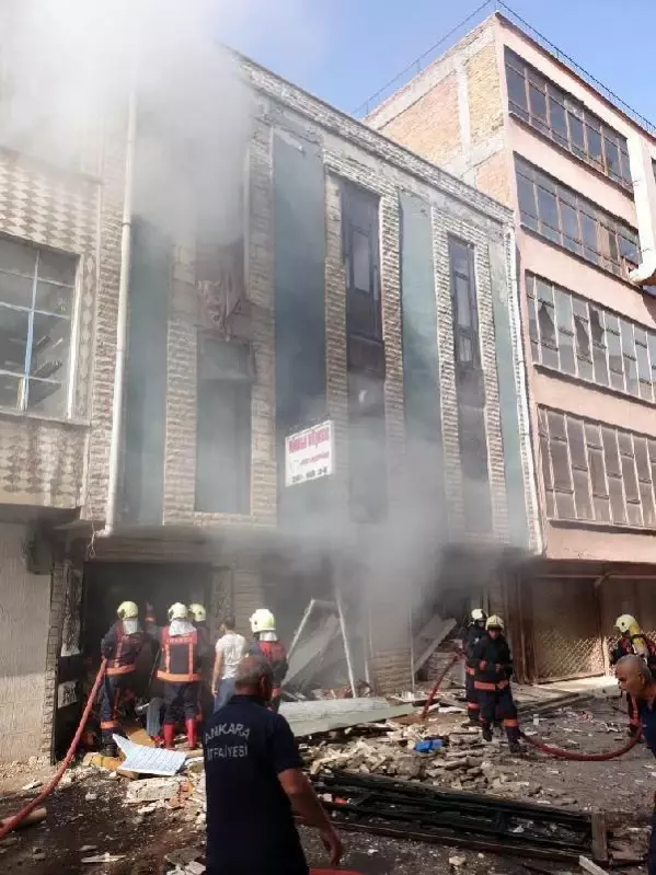 Son dakika haberi | Ankara'da 2 katlı binadaki dükkanda patlama: 2 yaralı