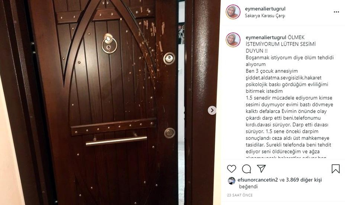Boşanmak üzere olduğu eşinin kapsına dayanan kocaya elektronik kelepçe