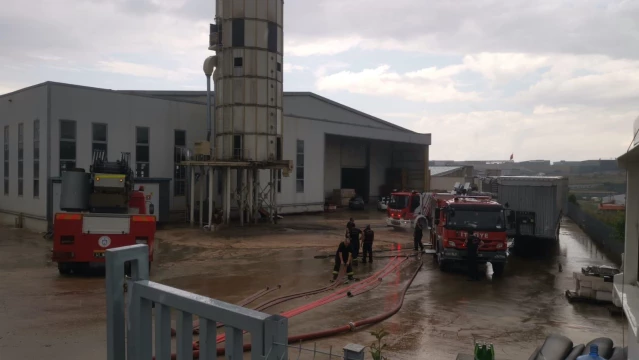 Kocaeli'de kereste fabrikasında çıkan yangın hasara neden oldu