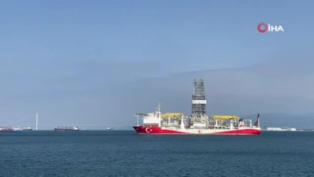 Türkiye'nin sondaj gemisi 'Yavuz' Kocaeli'ne demir attı