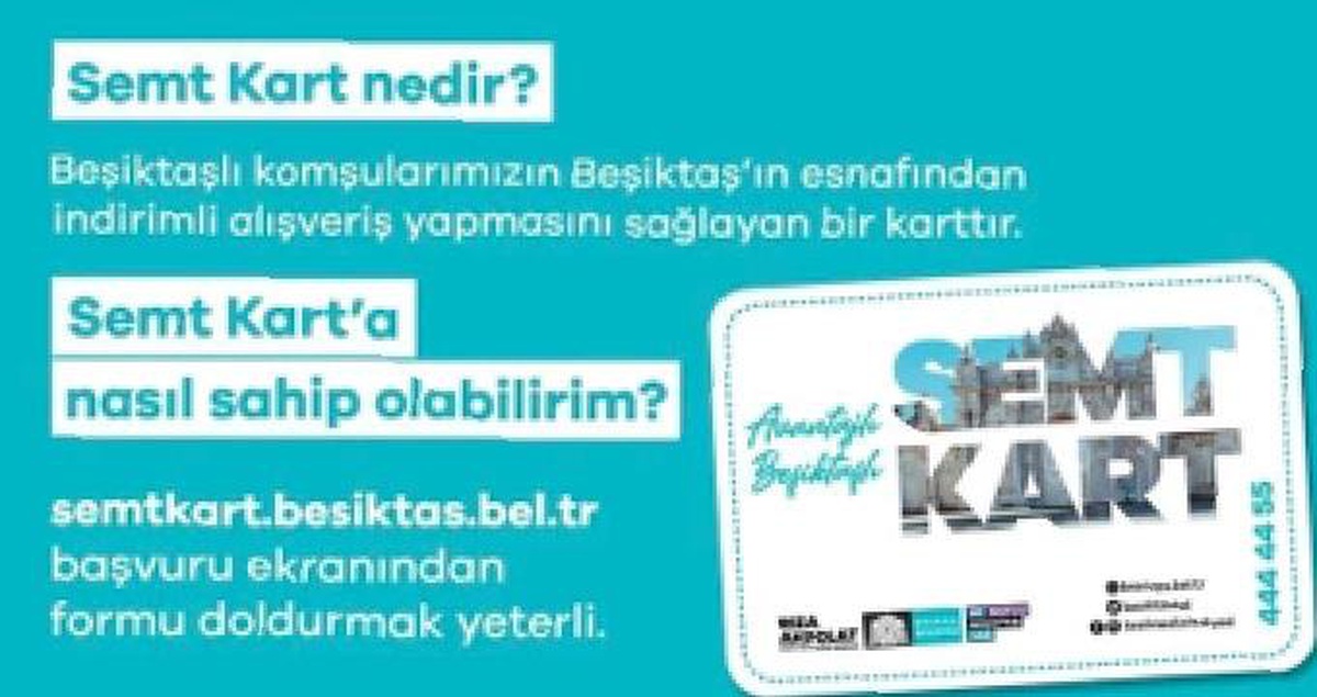 Beşiktaş, Semt Kart uygulamasını hayata geçiriyor