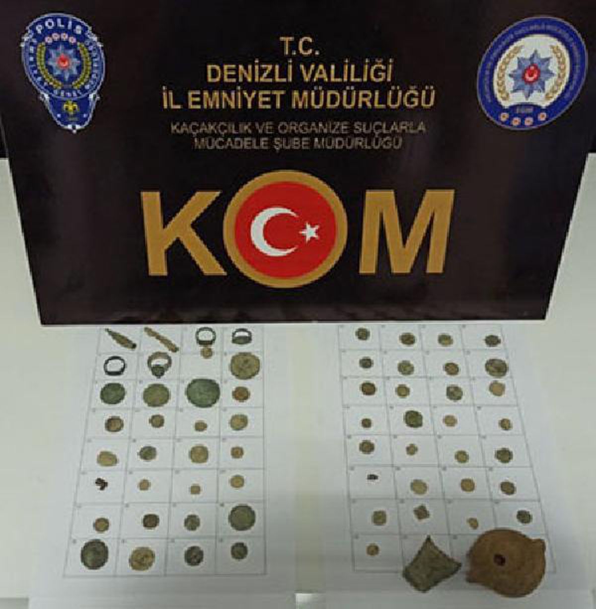 Denizli\'de 63 parça tarihi eser ele geçirildi