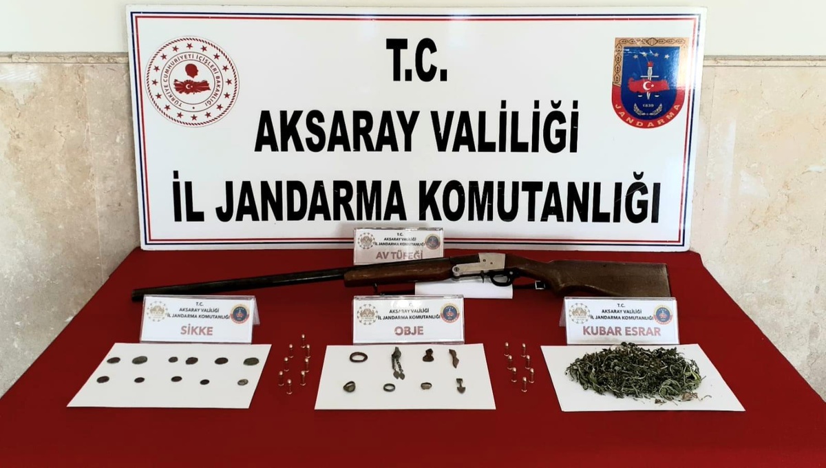 Son dakika haberi... Jandarmanın operasyonunda uyuşturucu, tüfek ve tarihi eser ele geçirildi