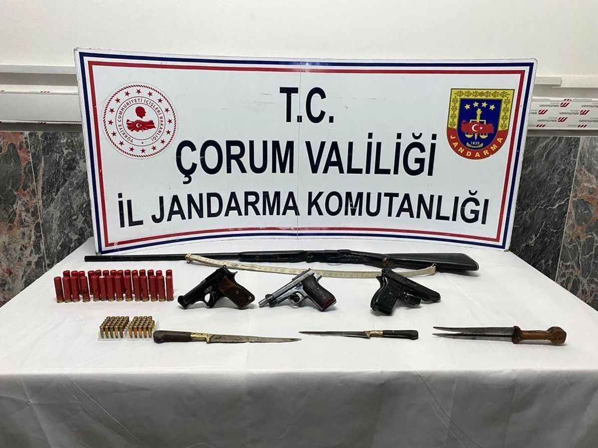 Son dakika haber... Çorum\'da ruhsatsız silah operasyonu