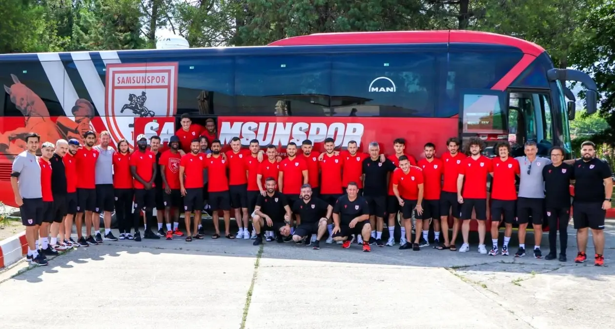 Samsunspor kamp için Kayseri\'ye gitti