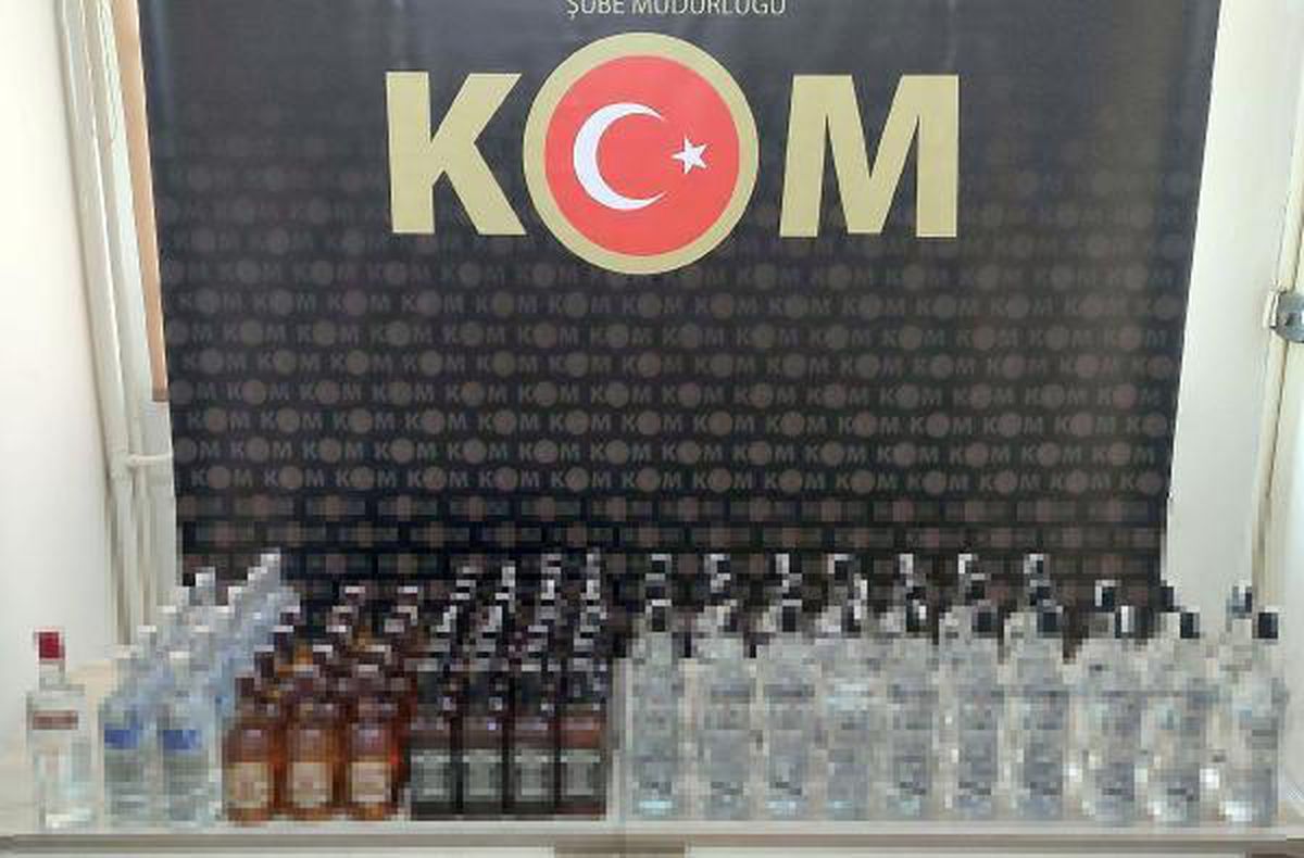 Tekirdağ\'da 82 şişe kaçak içki ele geçirildi