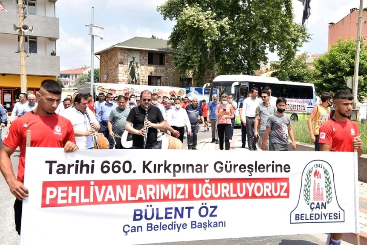 Çanlı pehlivanlar 660. Kırkpınar Yağlı pehlivan güreşlerine uğurlandı