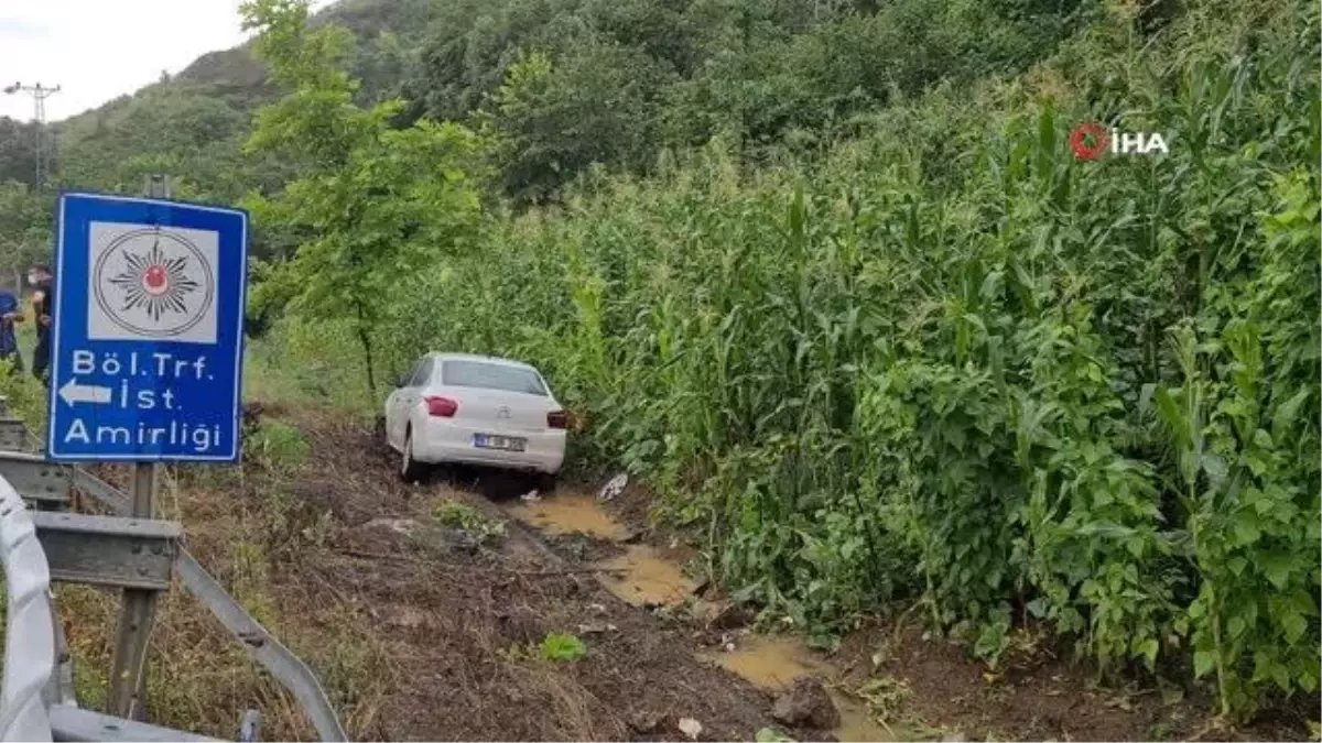 Otomobil su kanalına uçtu: 1 yaralı