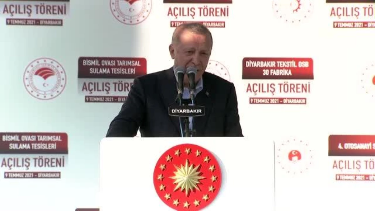 Cumhurbaşkanı Erdoğan, Diyarbakır\'da yapımı tamamlanan projelerin toplu açılış töreninde konuştu: (3)