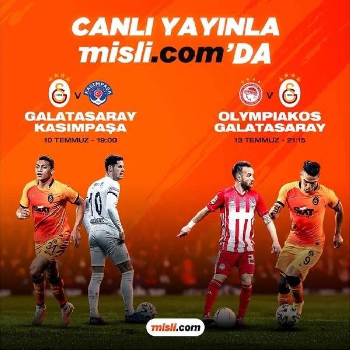 Galatasaray\'ın hazırlık maçları ücretsiz ve şifresiz canlı yayınla misli.com\'da!