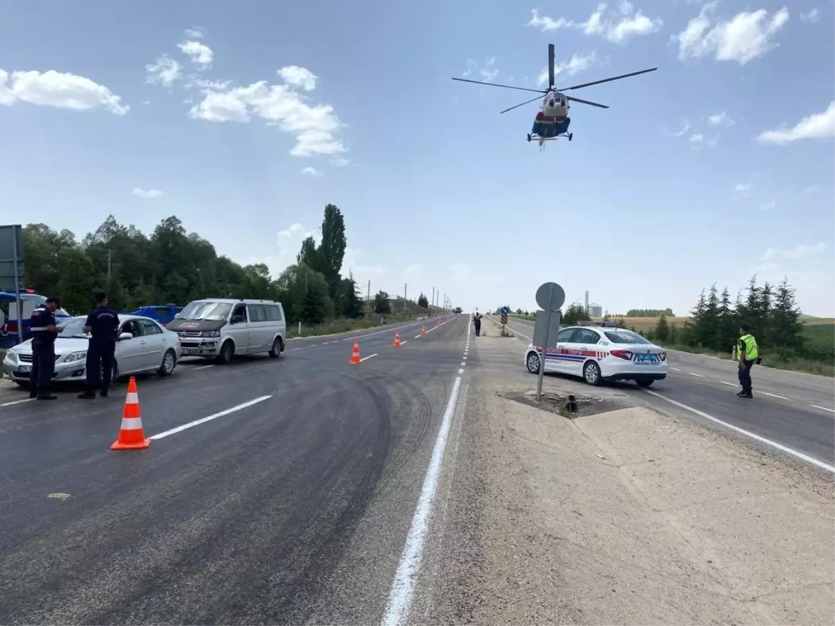 Jandarmadan helikopter destekli trafik denetimi