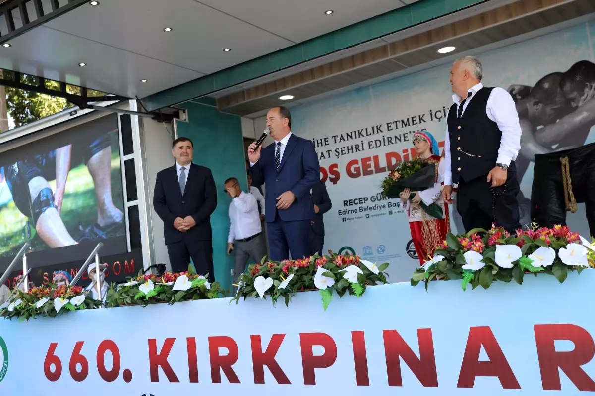 Kırkpınar adetlerinden "güreş ağası" karşılama ritüeli gerçekleşti