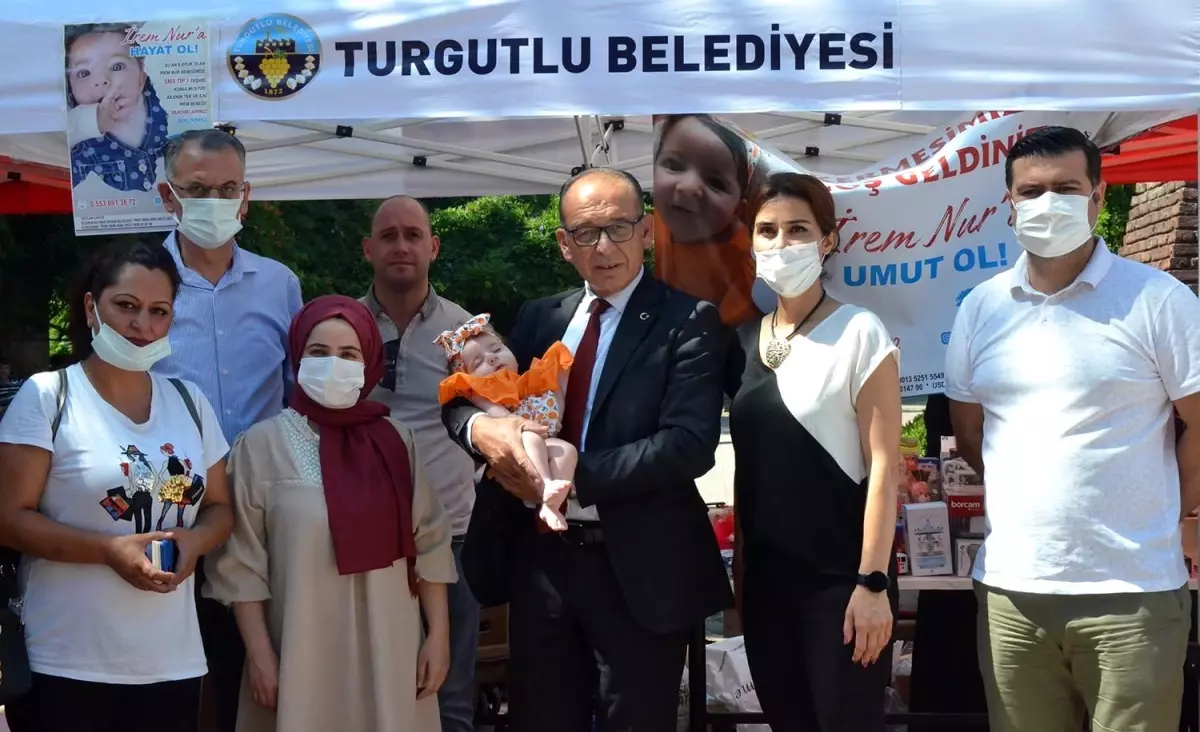 SMA hastası İrem Nur bebek için Turgutlu tek yürek oldu