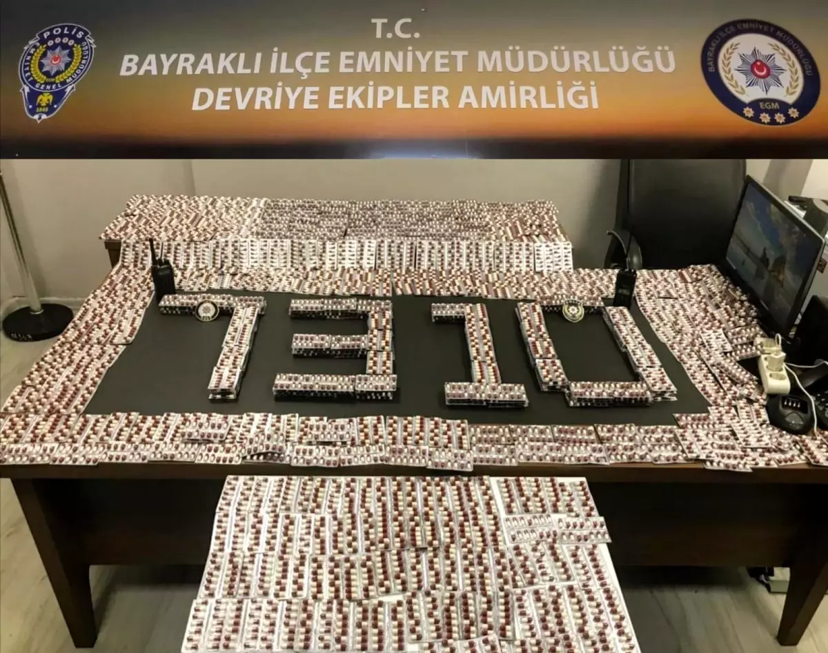 İzmir\'de yeşil reçeteye tabi 7 bin hap ele geçirildi