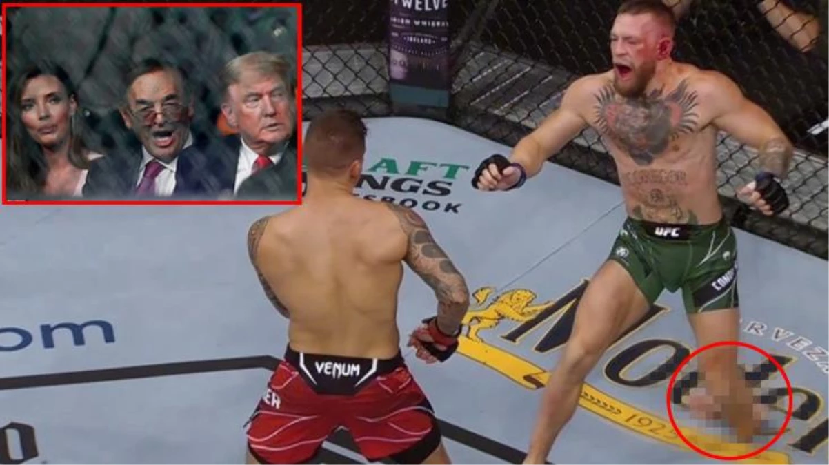 Eski ABD Başkanı Trump\'ın da izlediği büyük dövüşte Conor McGregor\'un ayağı kırıldı, maçı Dustin Pourier kazandı