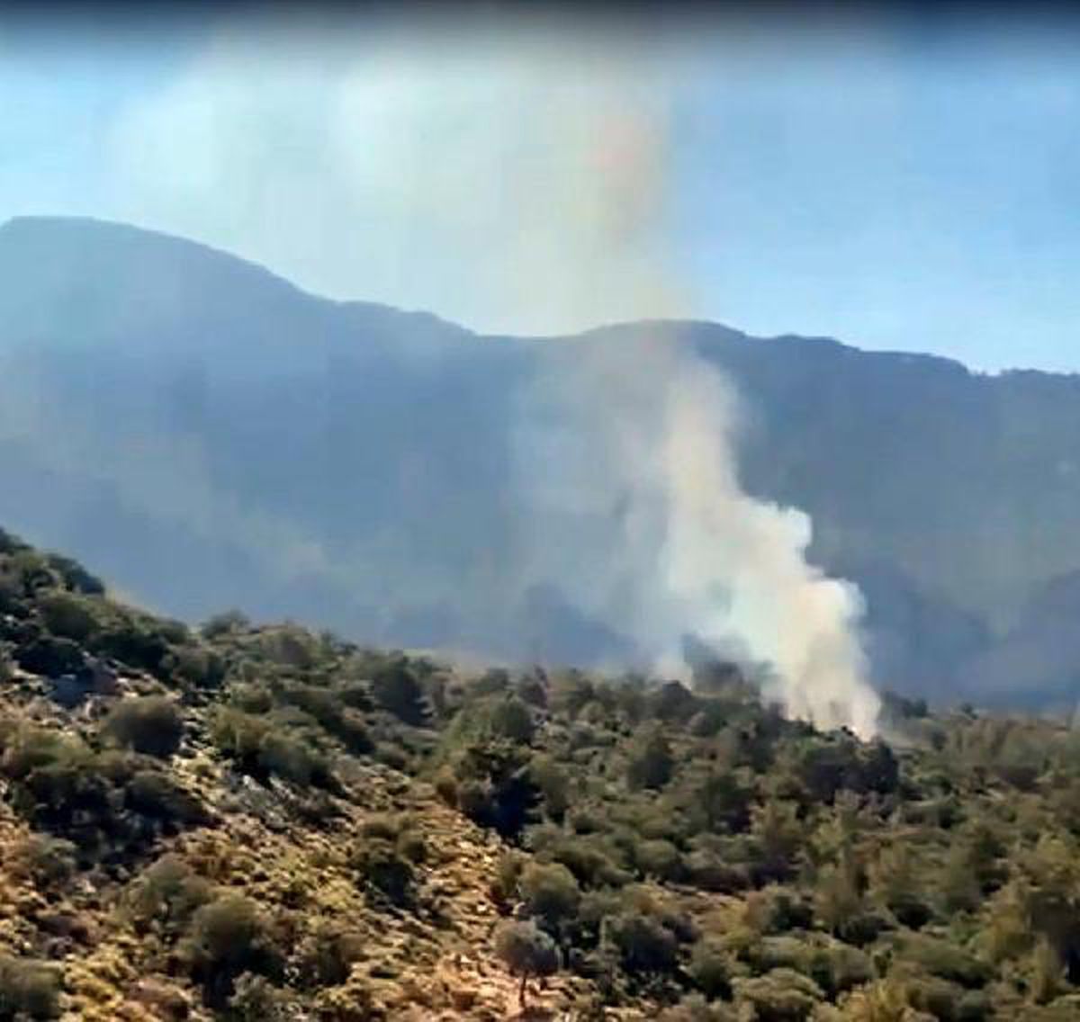 Fethiye\'de alevler 5 dönüm kızılçam ormanını küle çevirdi