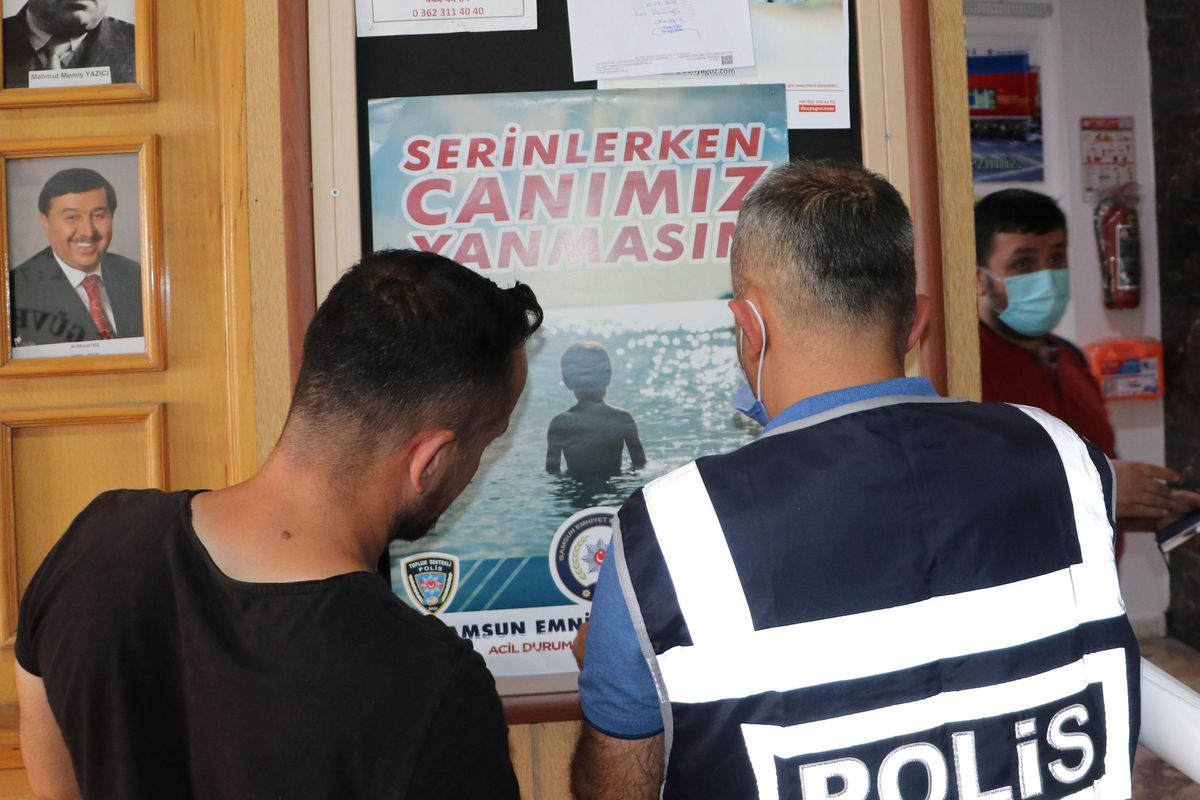 Havza\'da polis boğulma olaylarına karşı vatandaşları uyardı
