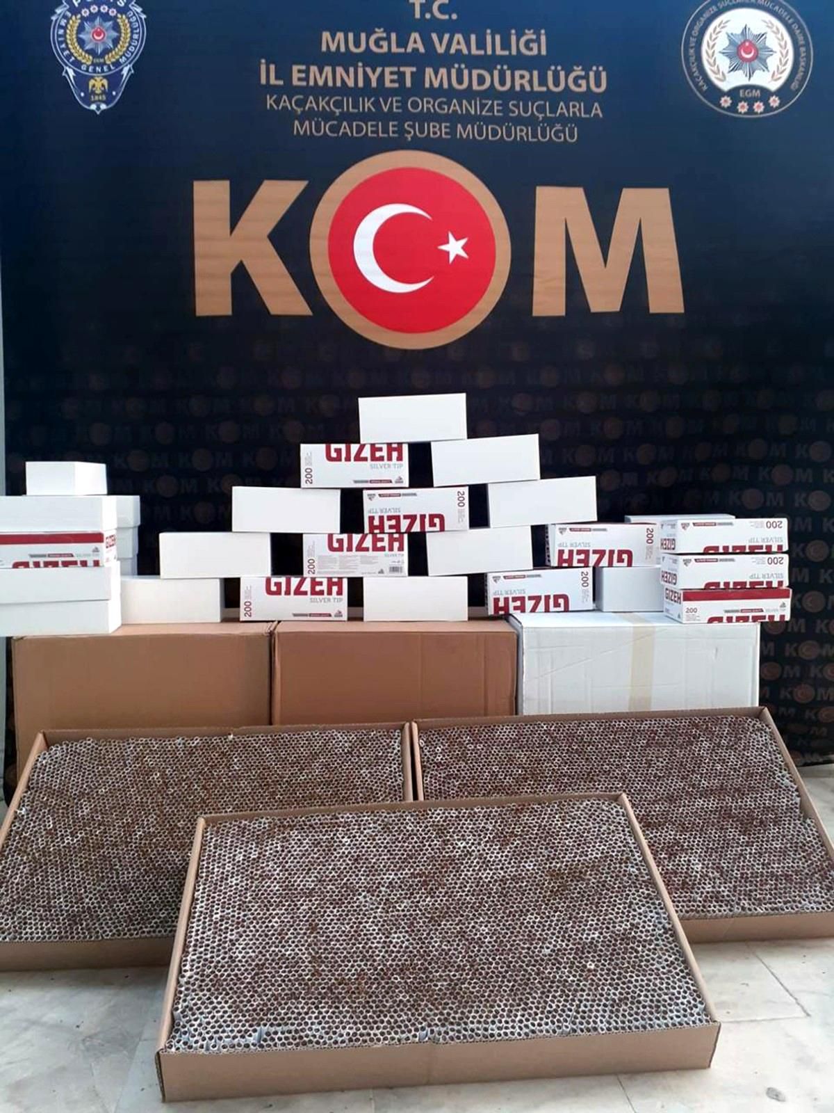 30 bin boş makaron ele geçirildi
