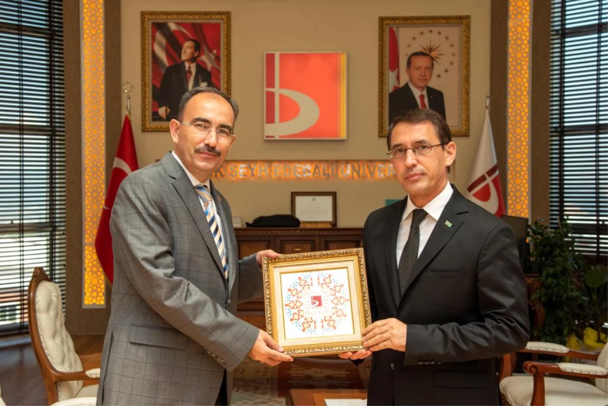Ankara Büyükelçisi İşankuli Amanlıyev\'den Rektör Beydemir\'e ziyaret