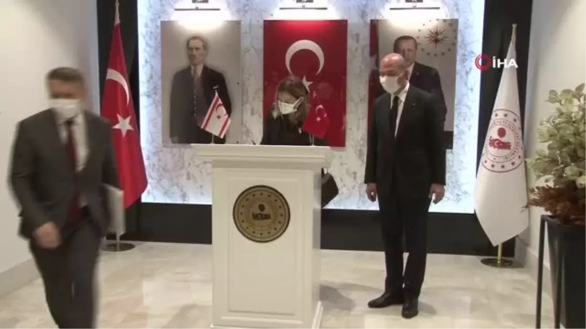 Son dakika haberi | Bakan Soylu KKTC Cumhuriyet Meclisi Hukuk, Siyasi İşler ve Dış İlişkiler Komitesi Heyetini kabul etti