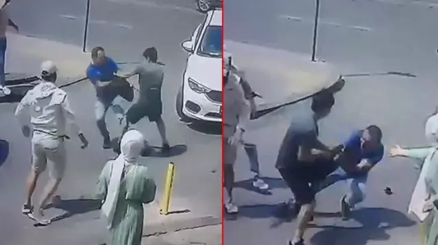 Fatih'te onlarca kişinin içinde gasp girişimi! Darbedilmesine rağmen çantayı bırakmadı Fatih'te onlarca kişinin içinde gasp girişimi! Darbedilmesine rağmen çantayı bırakmadı