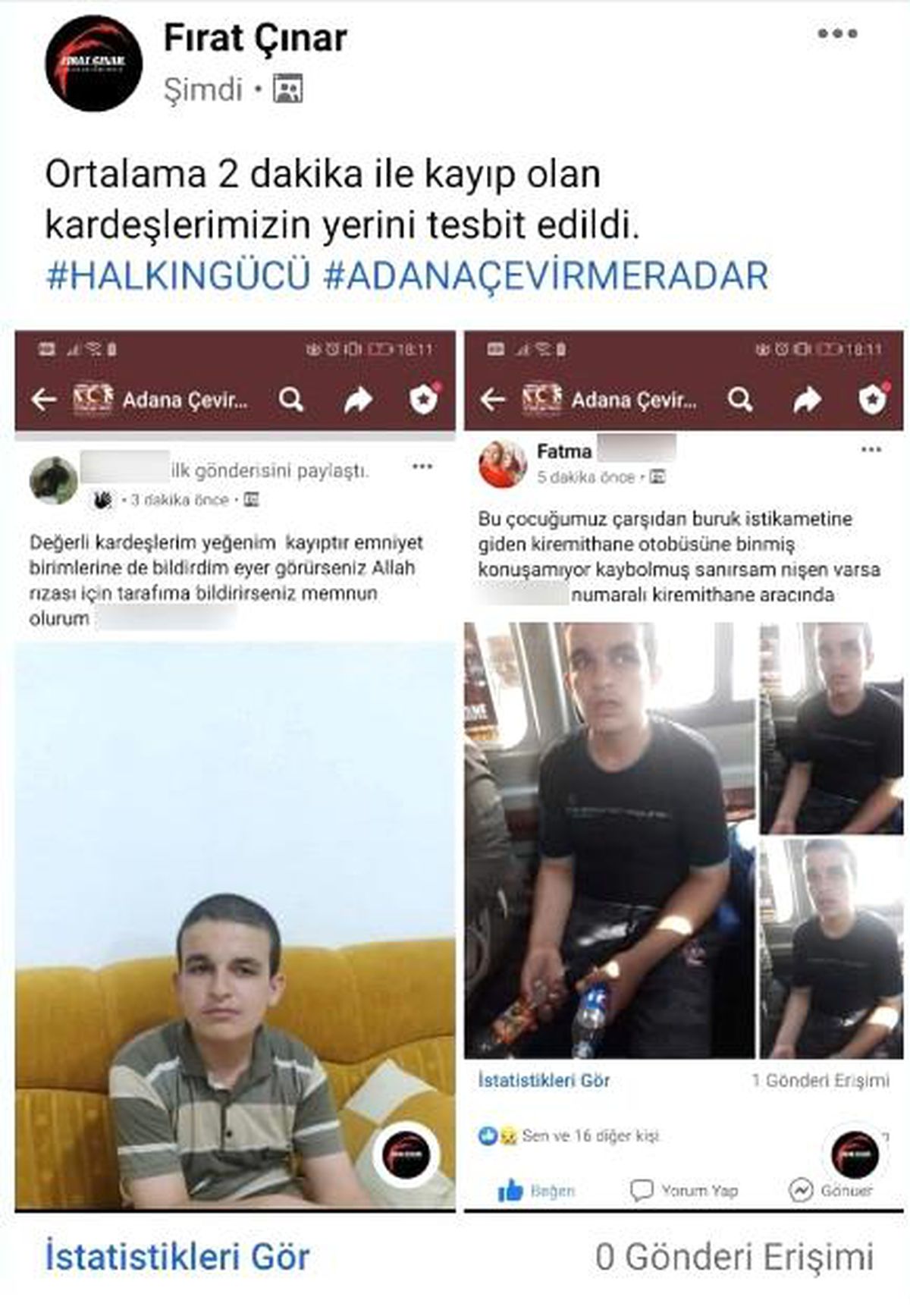 Son dakika haber: Kayıp çocuk sosyal medya sayesinde 5 dakikada bulundu