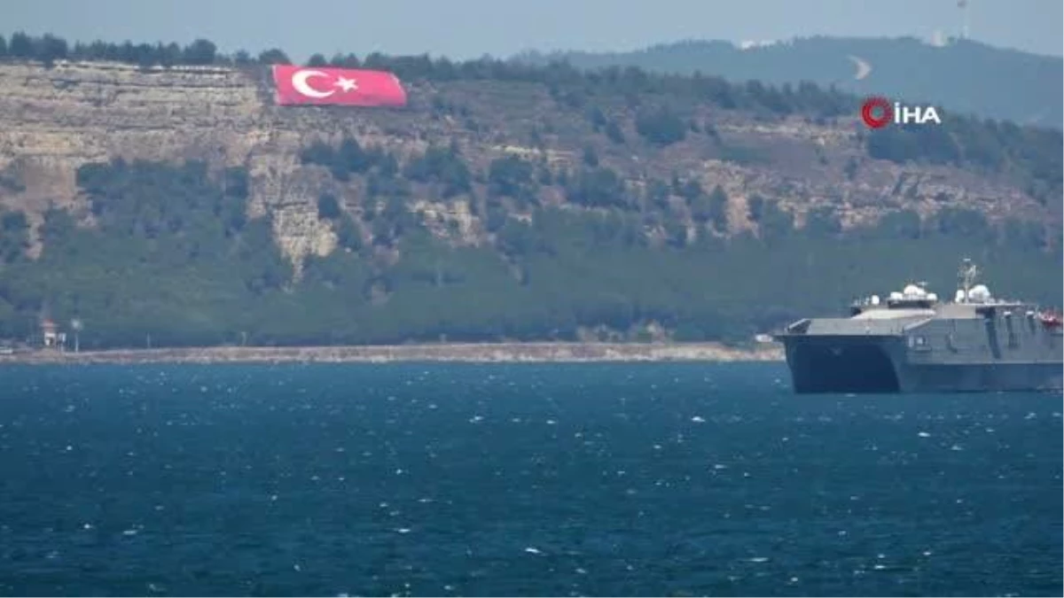 ABD Donanması\'na ait \'USNS Yuma\', Çanakkale Boğazı\'ndan geçti