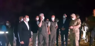 Son dakika... Hatay Valisi Doğan, yangın bölgesinde incelemelerde bulundu