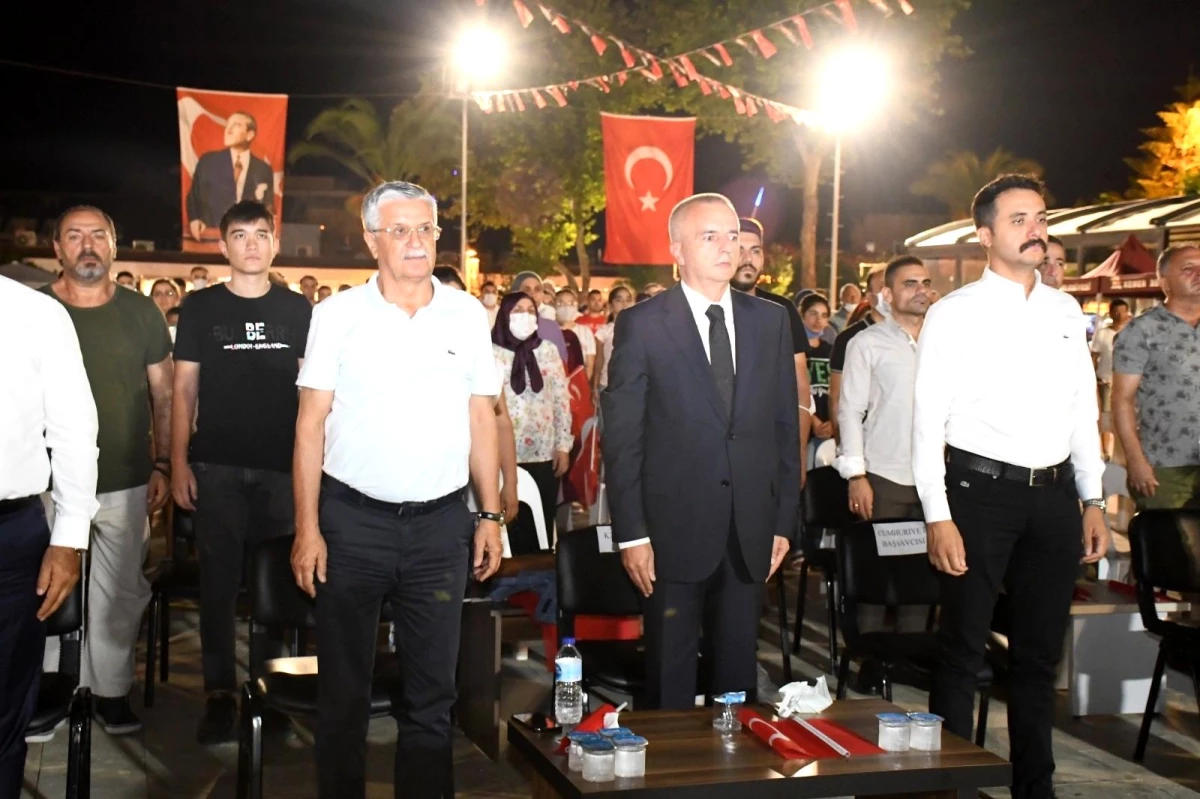 Kemer\'de sabah ezanına kadar demokrasi nöbeti tutuldu