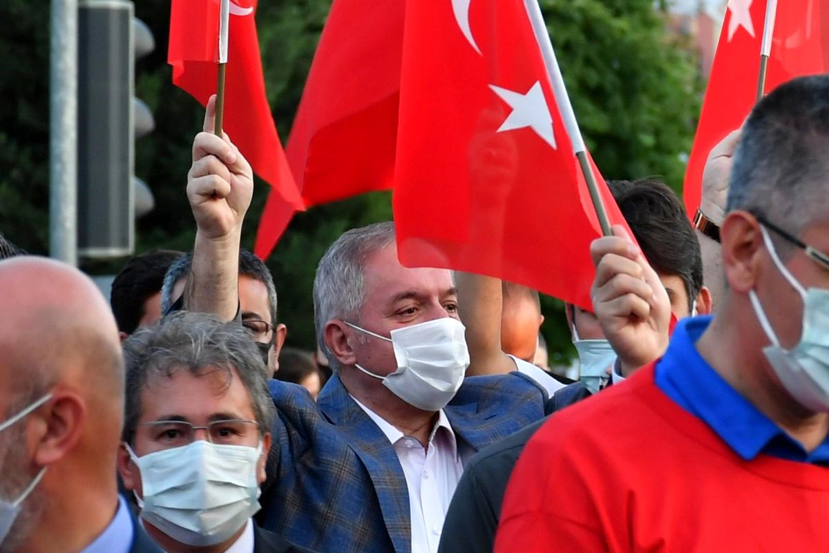Nursaçan, Demokrasi Yürüyüşüne katıldı