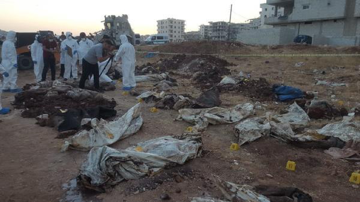 Afrin\'deki toplu mezarda kazı çalışması tamamlandı