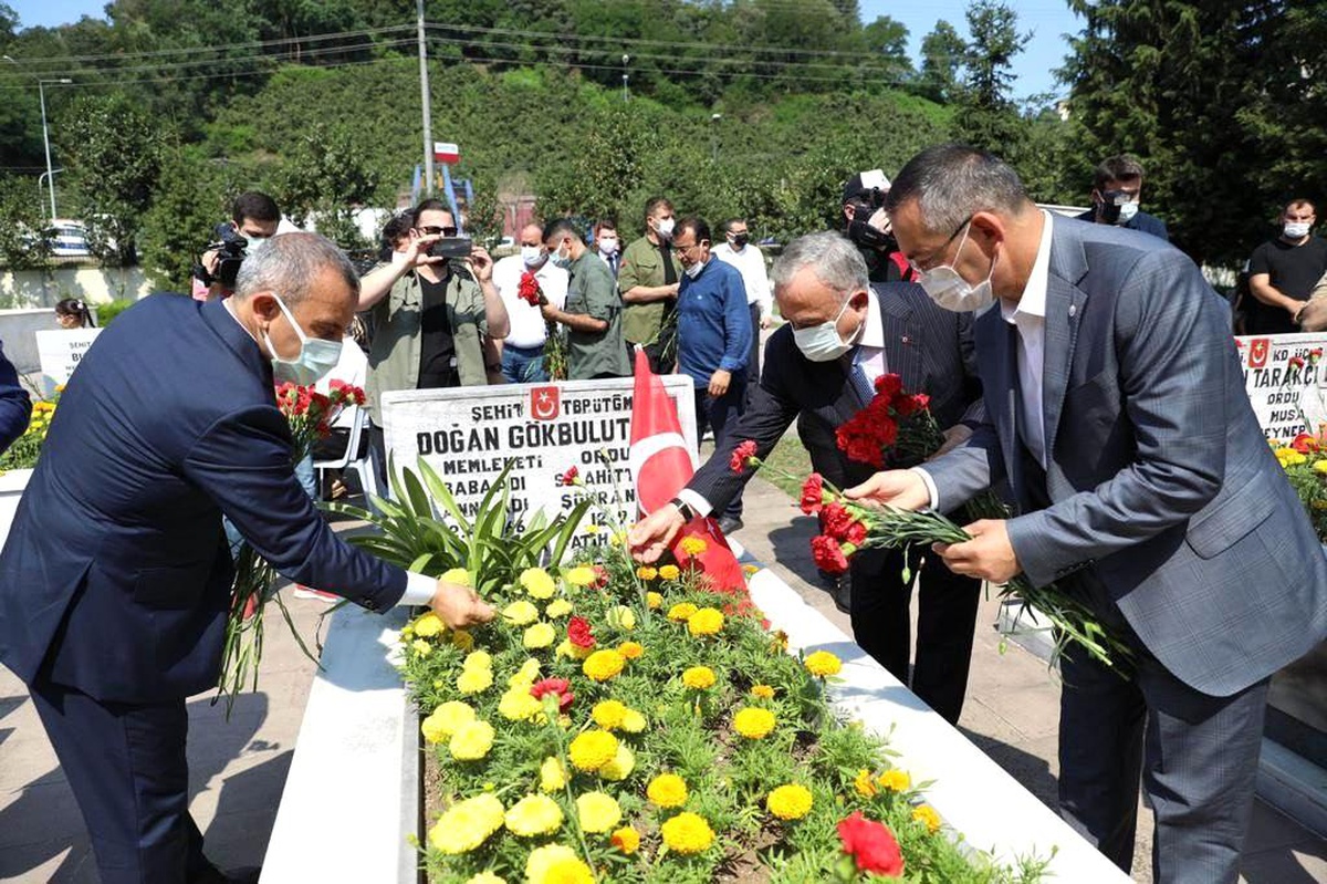 Ordu\'da arife gününde şehitlikler ziyaret edildi